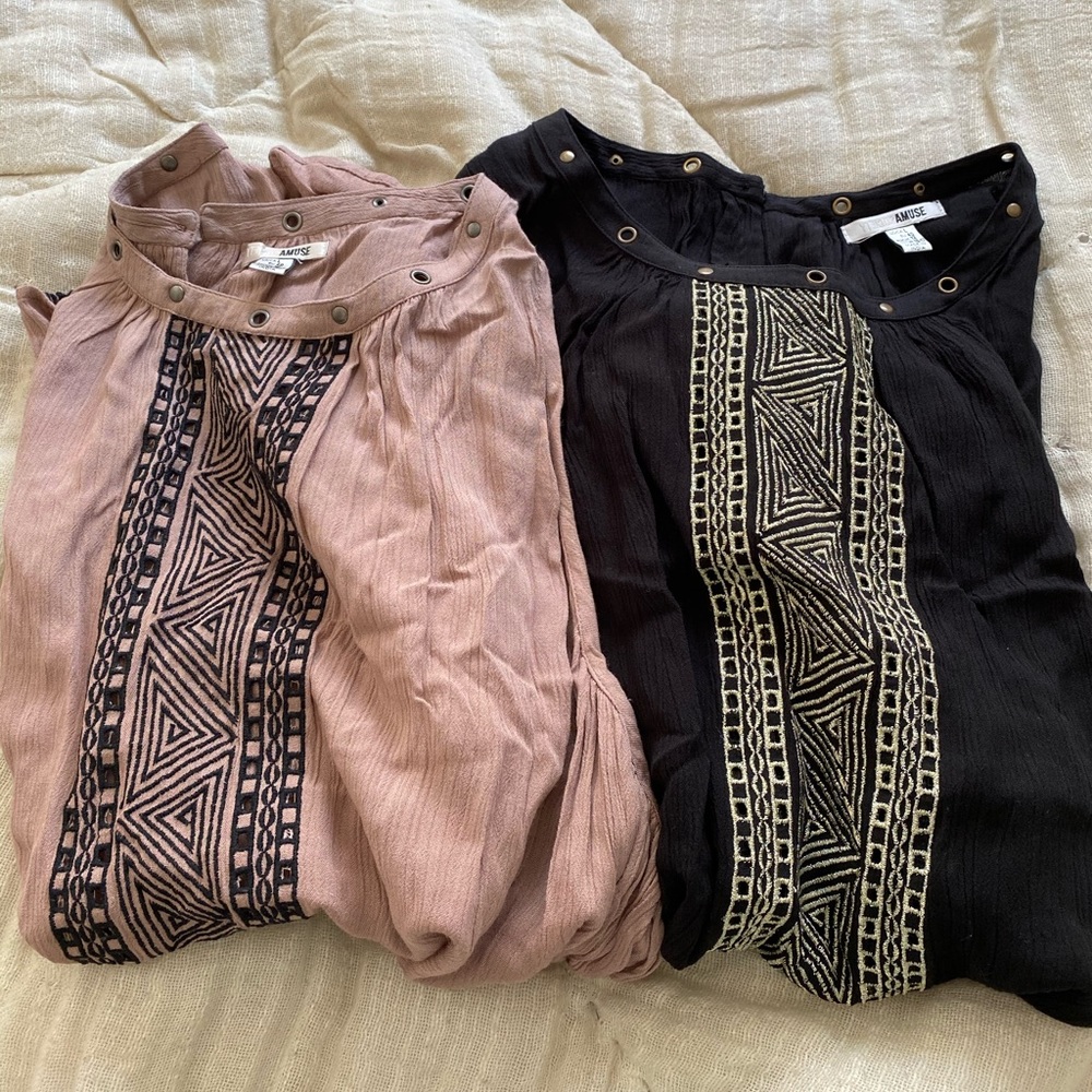 2 amuse society shirts!